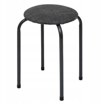 Stol anësor Flexy, metal me stof, i zi