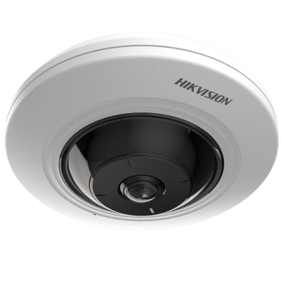 Kamerë IP Hikvision DS-2CD2955G0-ISU, 5MP, lente fisheye 1.05mm, e bardhë