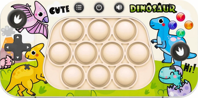 Konzolë loje arcade Pop It Dinosaurs, 4 mënyra loje, shumëngjyrëshe