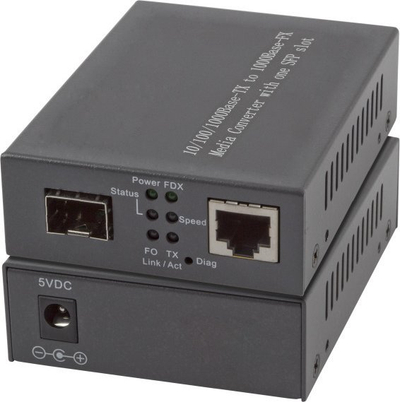 Media konvertues rrjeti EFB Electronics EL029, gigabit 1000 Mbit/s, RJ45 në fibër optike, i zi