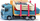 Lodër kamion Siku Mercedes Benz Mobile Prefab House Transporter, model ndërtimi, shumëngjyrësh