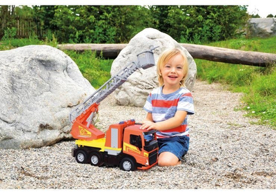 Lodër kamion zjarrfikës Lena WORXX Volvo FMX, me pompë uji, shkallë 60 cm, shumëngjyrëshe