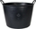 Kovë profesionale Tubtrugs Small Original, 25L, me dy doreza, e zezë