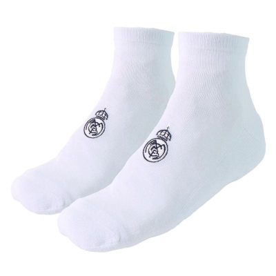 Çorape Real Madrid, set 2 palë, pambuk, të bardha