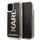 Kapak telefoni Karl Lagerfeld Liquid Glitter për iPhone 11 Pro, transparent, i zi