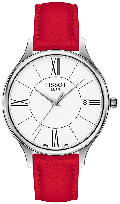 Orë për meshkuj Tissot Bella Ora Round T103.210.16.018.00, e zezë/ e kuqe