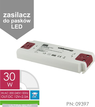 Furnizues energjie Whitenergy LED Ultra Slim 230V 30W 12V