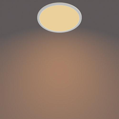 Plafonierë Philips SuperSlim LED, 24.5cm, 2700K, e bardhë
