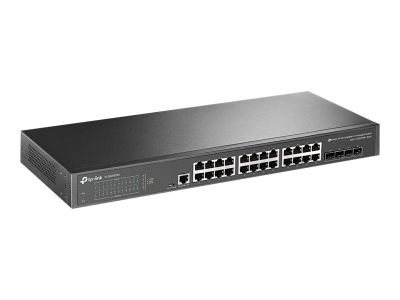 Switch TP-Link JetStream TL-SG3428X, 24 porta Gigabit, 4 porta SFP+ 10G, i menaxhueshëm