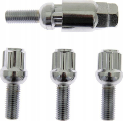 Set bulonash kundër vjedhjes për rrota, M12x1.25, 40mm, krom