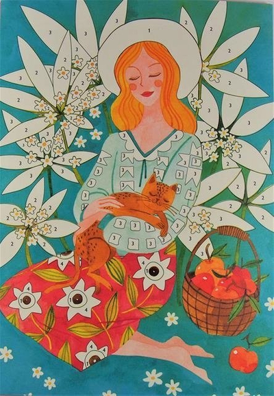 Креативен сет со сјај Djeco Glitter Board Kit The Scent of Flowers, 4 табли, повеќебоен