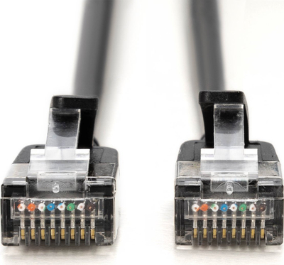 Kабел за мрежа Digitus CAT 6A F FTP Slim Patch, 1m, црн