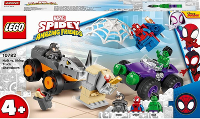 Set lodër LEGO Marvel Super Heroes 10782 Hulk vs. Rhino - a duel of jeeps, 110 pjesë