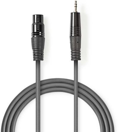 Аудио кабел Nedis OnStage XLR во 3.5 мм, 1.5 m, сив
