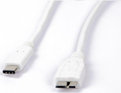 Kabllo USB LMP USB-C në microUSB, 1m, USB 3.0, e bardhë