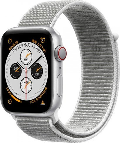 Rrip ore RhinoTech Magic Tape për Apple Watch 38/40/41mm, najlon, i bardhë-gri