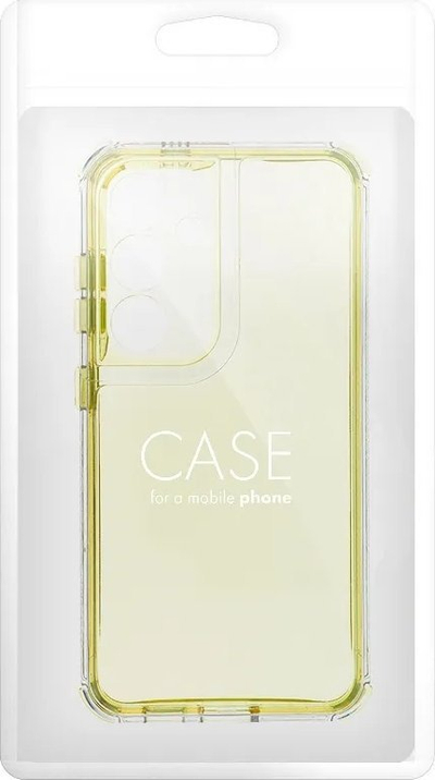 Futrollë telefoni Matrix Clear për Samsung S24 Ultra, TPU, që mbron nga goditjet, transparente me nuancë të verdhë