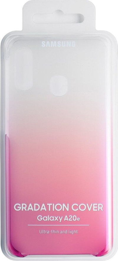 Kapak telefoni Samsung Gradation Cover EF-AA202, Galaxy A20e, plastik, rozë