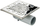 Kullues dyshemeje Ferro Floor Drain, 15x15cm, dalje anësore Ø50mm, inox argjendt