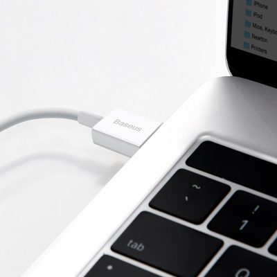 Kabllo USB Lightning Baseus Superior CALYS-A02, 1m, 2.4A, e bardhë