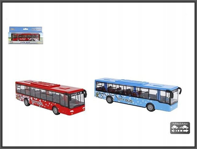 Autobus lodër City Bus, metal, 15cm, me tërheqje, shumngjyrësh