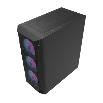 Kasë kompjuteri Darkflash DK352 Plus, e zezë