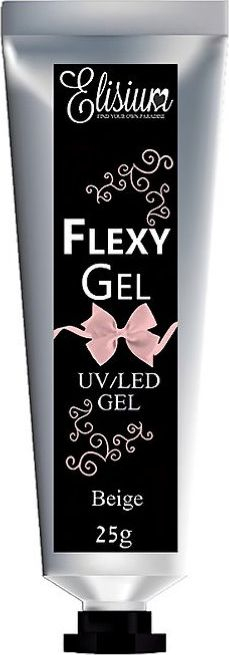 Xhel për zgjatjen e thonjve Elisium Flexy, 25g, bezhë