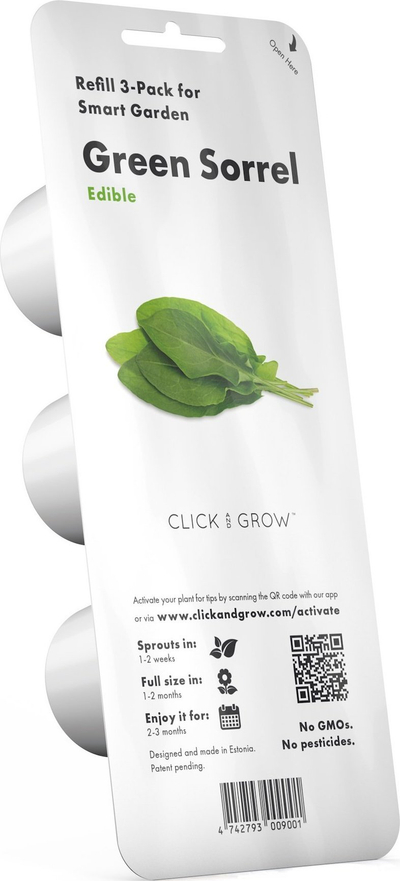 Kapsula bime Click & Grow Green Sorrel, 3-pack, për kopsht smart, e gjelbër