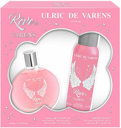Set parfum me deodorant Ulric De Varens Reve De Varens, EDP 50ml, deodorant spray 125ml, për goca