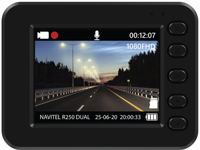 Kamerë për makinë Navitel R250 DUAL, e zezë