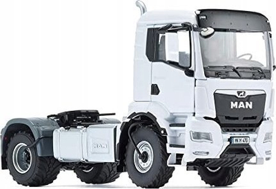 Model kamioni Wiking MAN TGS 18.510 4x4 WK077652, 2 boshte, 1:32, i bardhë