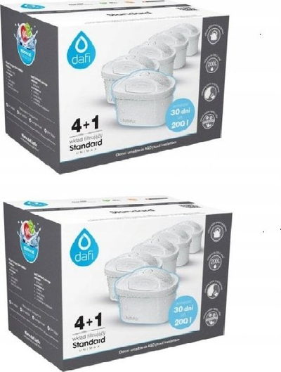 Filtër uji Dafi Unimax Standard, fishekë zëvendësues 10 copë, deri 200L ujë, i bardhë