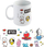 Filxhan BTS BT21 Universtar, porcelan, 330ml, i bardhë