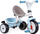 Tricikel Smoby Baby Balade, 3 në 1, me tendë dielli, blu