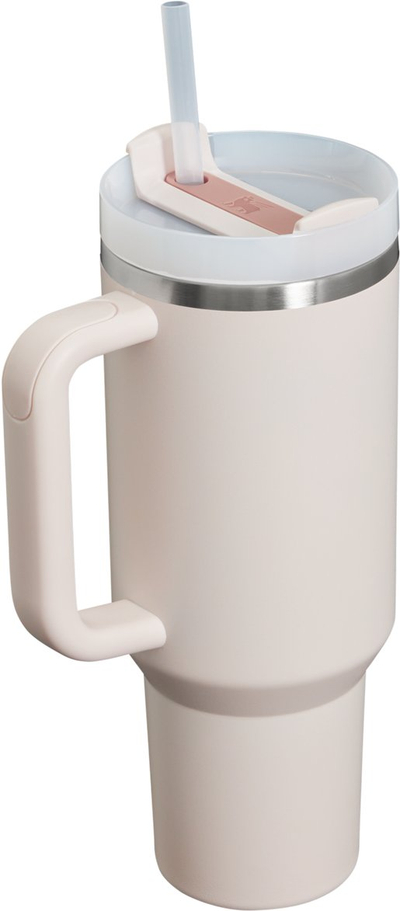 Термичка чаша Стенли Quencher FlowState, 1.18L, нерѓосувачки челик, розова