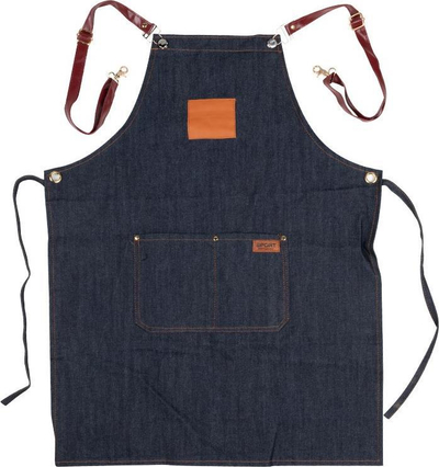 Përparëse berberi Activeshop BB-16, xhins, madhësi universale, blu