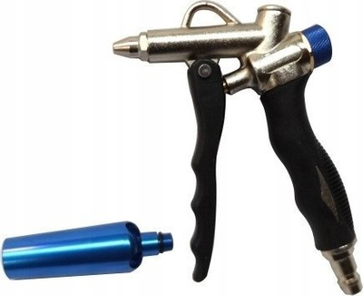 Pistoletë fryrje Silver Blow Gun, gryka Turbo Venturi, trup alumini, e zezë