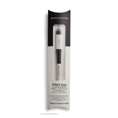 Brushë për grim Revolution Pro 100, Precision Flat Brush, e zezë/bardhë