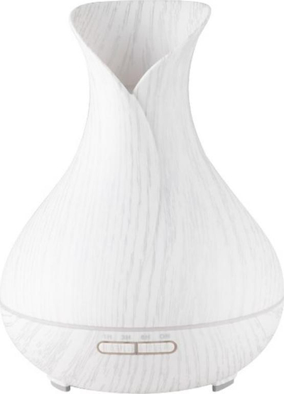 Difuzer arome dhe lagështues ajri Activeshop Spa 15, 550 ml, me timer, i bardhë me efekt druri