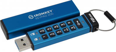 Pendrive Kingston IronKey Keypad 200, 16 GB, USB-A, i kaltër