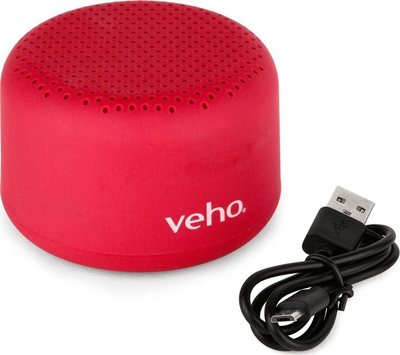 Портабилен звучник Veho M3, Bluetooth 5.0, 12 часа батерија, црвен