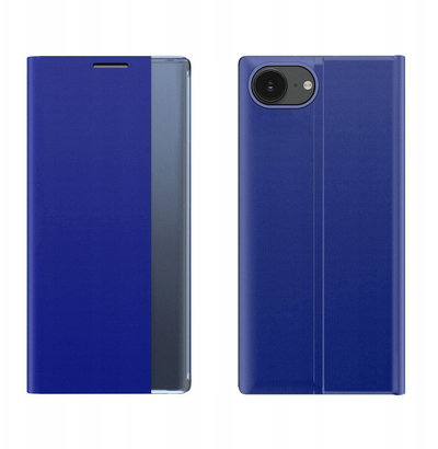 Заштитна маска за телефон Hurtel New Sleep Case iPhone 16e, преклопен капак со држач, сина