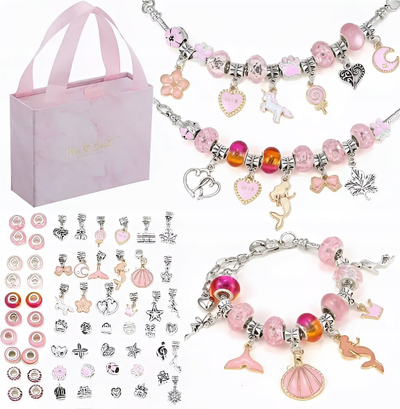 Set rruaza princeshë Smily Play Princess Beads, lodër kreative, rozë