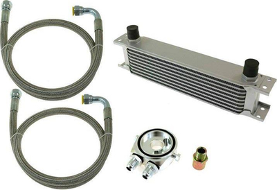 Radiator vaji TurboWorks Oil Cooler 9-rreshta, 260x70x50, alumin, argjendtë