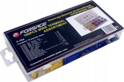 Set konektorë automobilistikë Forsage F-794, 160 copë, plastikë, shumëngjyrësh