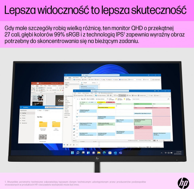 Monitor HP E27q G5, 27", 2560 x 1440 (WQHD), i zi