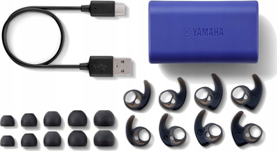Kufje wireless në vesh Yamaha TW-ES5A, True Wireless, me kuti karikimi, blu