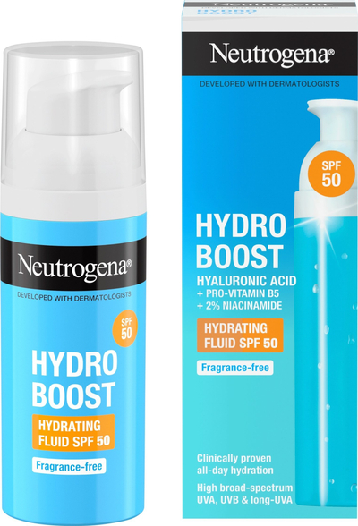 Krem fytyre Neutrogena Hydro Boost Hydrating Fluid SPF 50, 50ml, për lagështim