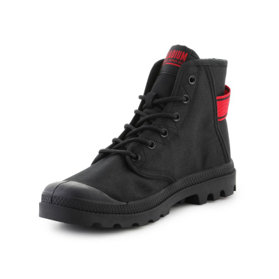 Atlete Palladium Pampa HI Dare II 79514-008, kanavacë, shollë gome, ngjyrë e zezë