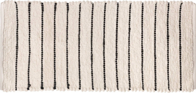 Tapet për banjo 5five Simply Smart STRIPED, pambuk, 50 x 120 cm, i bardhë me vija të zeza